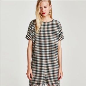 ZARA | Trafaluc | Colored Houndstooth Tweed Dress